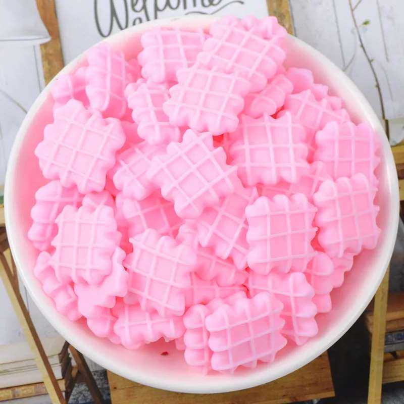 10pcs Sweet Cookies Biscuit Food Miniatures Planar Flatback Cabochon For Hairpin Accessories DIY Embellishments Accessories