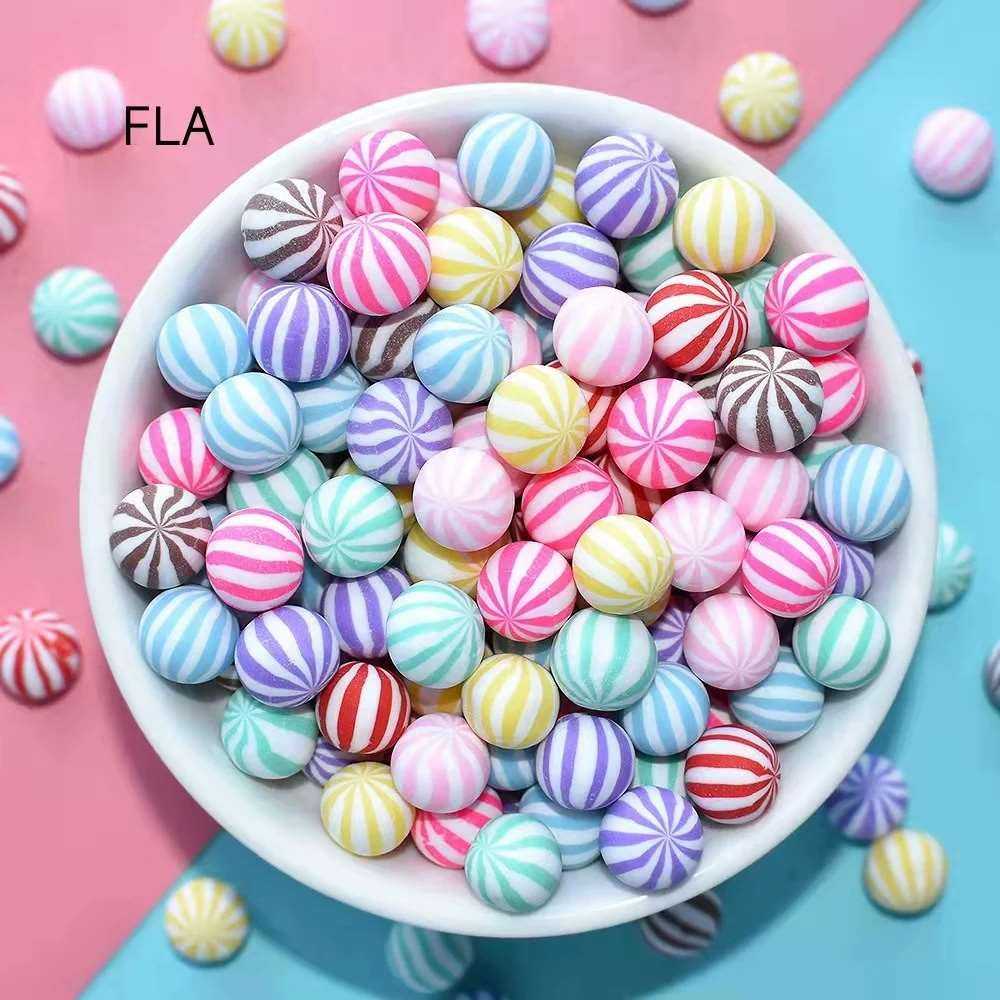 10pcs Simulation Cream Fake Candy Beads Watermelon Sugar diy décor Phone Case Decoration Accessories Tiara About 10mm*10mm