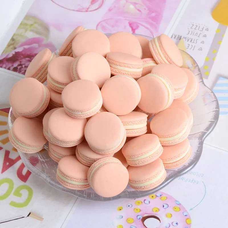 10pcs Simulation Macaron Miniature Figurines Flat Back Resin Charms Japanese Food Play DIY Necklace Jewelry Making Accessories
