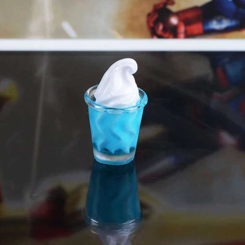 10pcs 3D Ice Cream Cup Planar Resin Flatback Cabochons New Scrapbooking 2024 Miniature Food Art Supply Decoration Parts