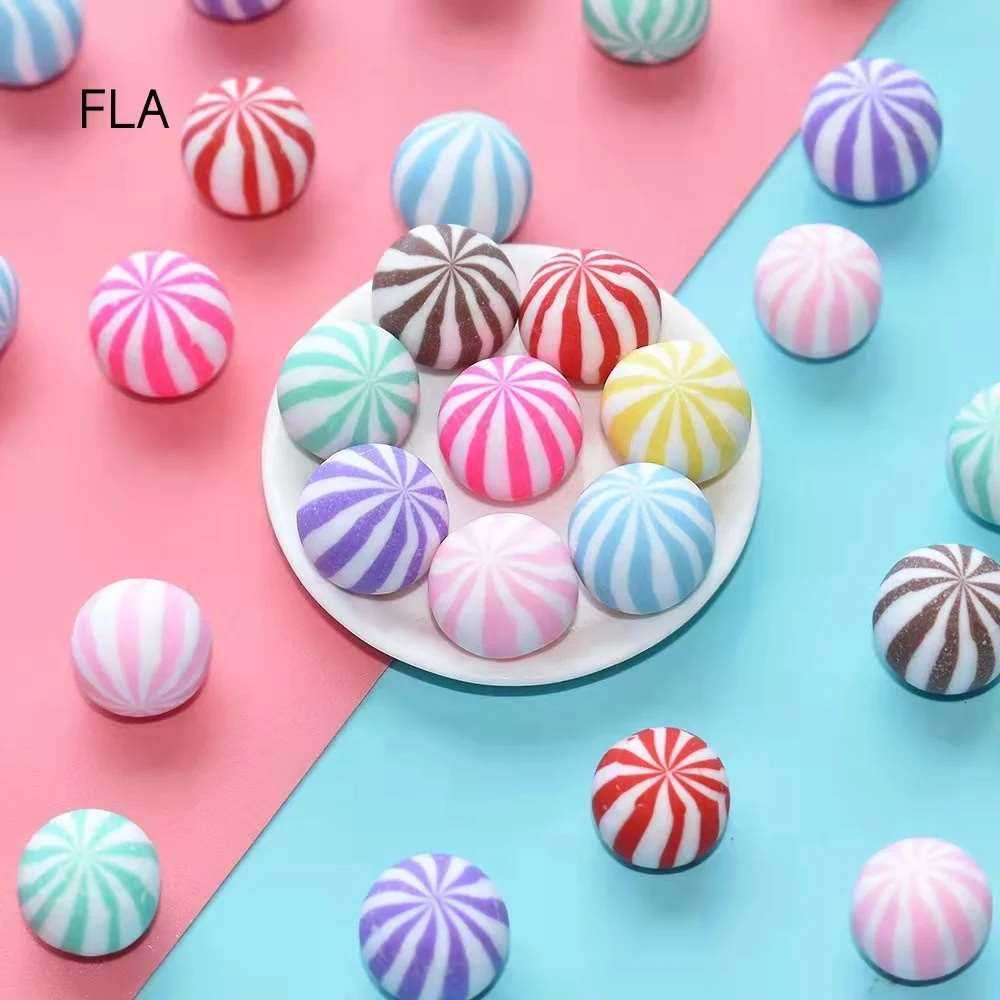 10pcs Simulation Cream Fake Candy Beads Watermelon Sugar diy décor Phone Case Decoration Accessories Tiara About 10mm*10mm
