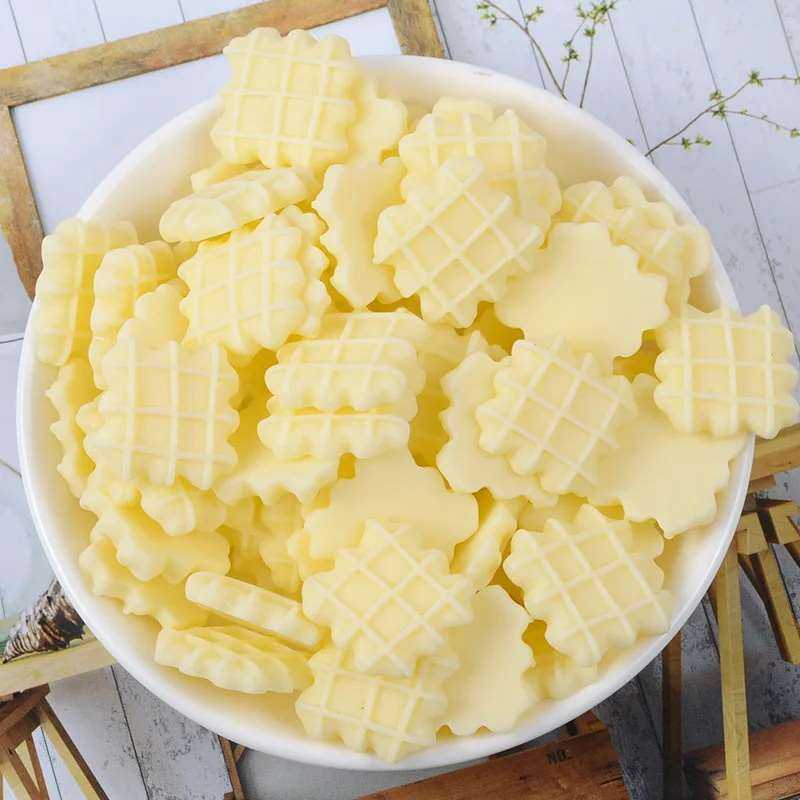 10pcs Sweet Cookies Biscuit Food Miniatures Planar Flatback Cabochon For Hairpin Accessories DIY Embellishments Accessories