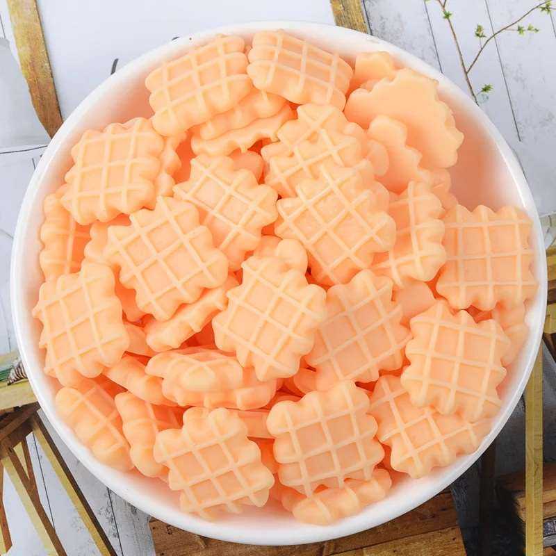 10pcs Sweet Cookies Biscuit Food Miniatures Planar Flatback Cabochon For Hairpin Accessories DIY Embellishments Accessories