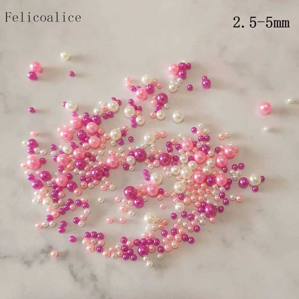 800pcs DIY Simulated Mini Pearl Beads Crafting Accessory Wedding Decoration Acrylic Confetti Event & Party Supplies Slime Filler