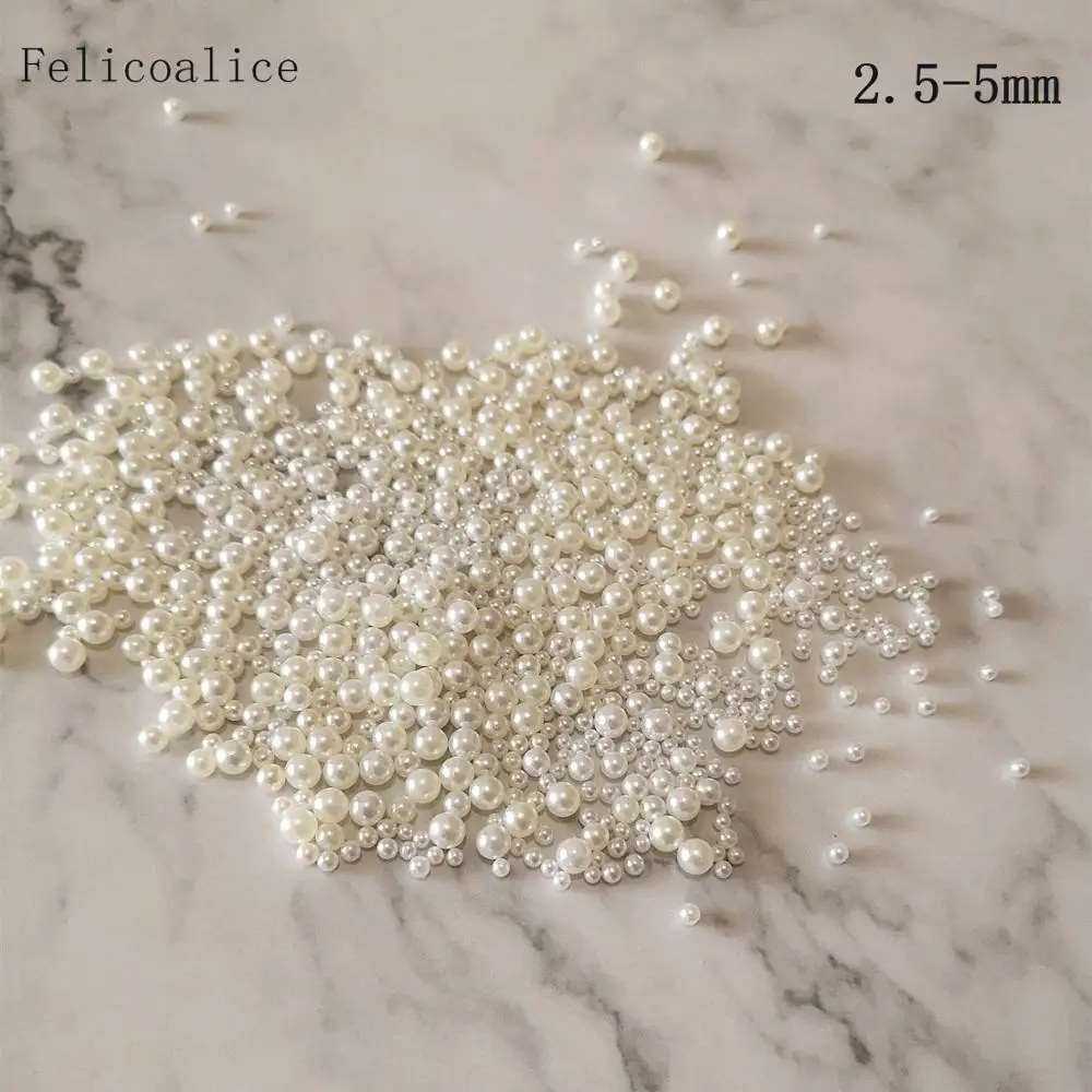 800pcs DIY Simulated Mini Pearl Beads Crafting Accessory Wedding Decoration Acrylic Confetti Event & Party Supplies Slime Filler