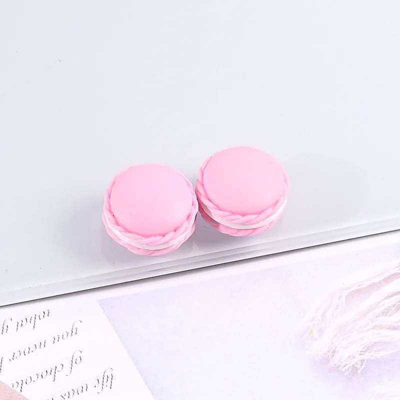 10pcs Simulation Miniature 3D Macaron Cabochons Flatbacks Figurines Dollhouse Kitchen Play Toys DIY Japanese Jewelry Accessories
