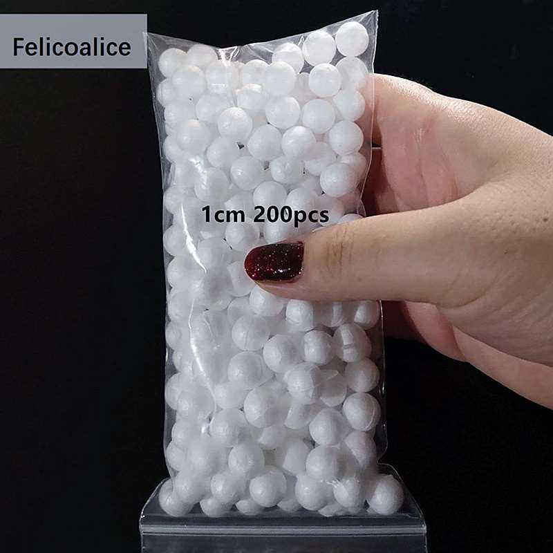 1-4CM Round Styrofoam Balls Christmas Ball White Artificial Mini Foam Craft Balls DIY Wedding Party Festival Decor