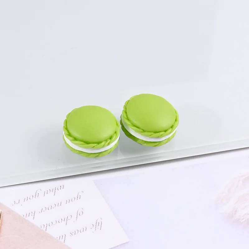 10pcs Simulation Miniature 3D Macaron Cabochons Flatbacks Figurines Dollhouse Kitchen Play Toys DIY Japanese Jewelry Accessories