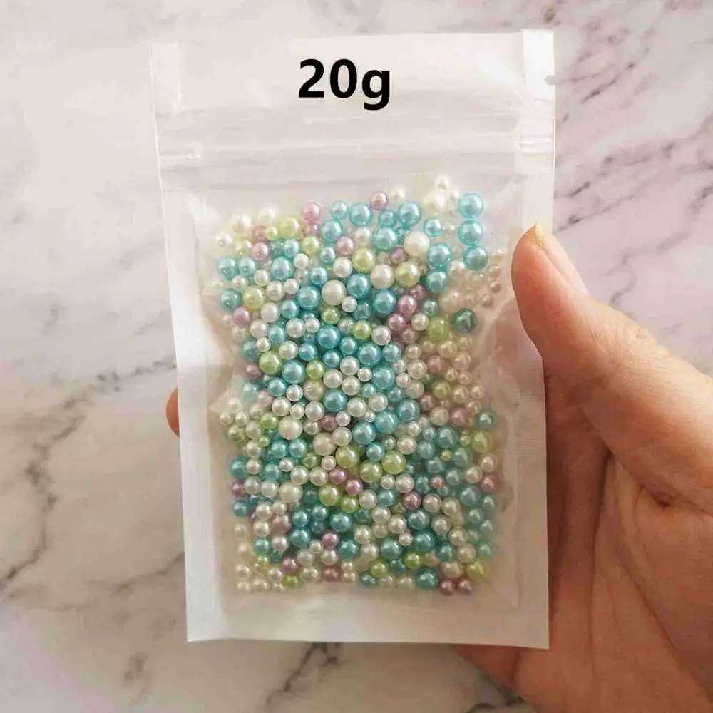 800pcs DIY Simulated Mini Pearl Beads Crafting Accessory Wedding Decoration Acrylic Confetti Event & Party Supplies Slime Filler