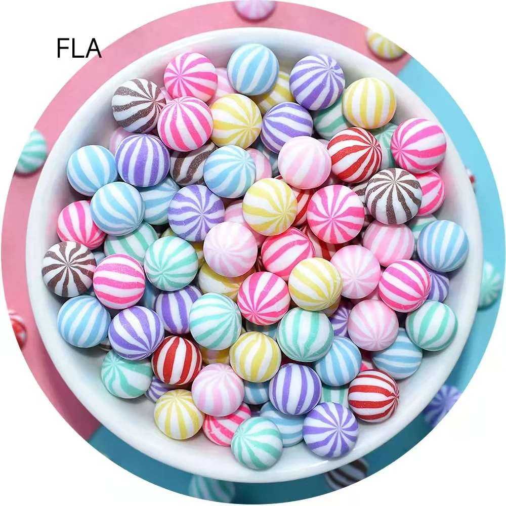 10pcs Simulation Cream Fake Candy Beads Watermelon Sugar diy décor Phone Case Decoration Accessories Tiara About 10mm*10mm
