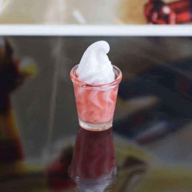10pcs 3D Ice Cream Cup Planar Resin Flatback Cabochons New Scrapbooking 2024 Miniature Food Art Supply Decoration Parts